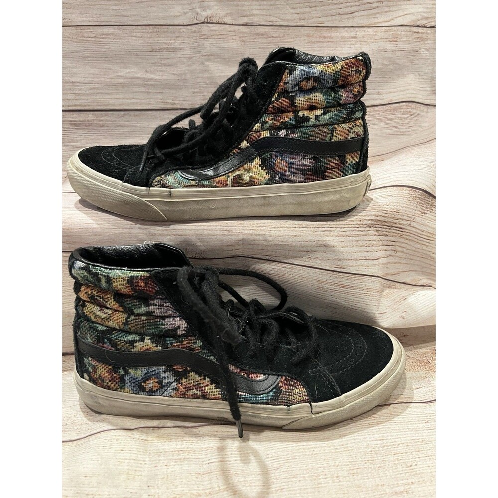 Vans Sk8 Hi Suede/Canvas Paisley Colorblock Sneakers Women's Size 6.5 Mens 5 - Picture 3 of 7